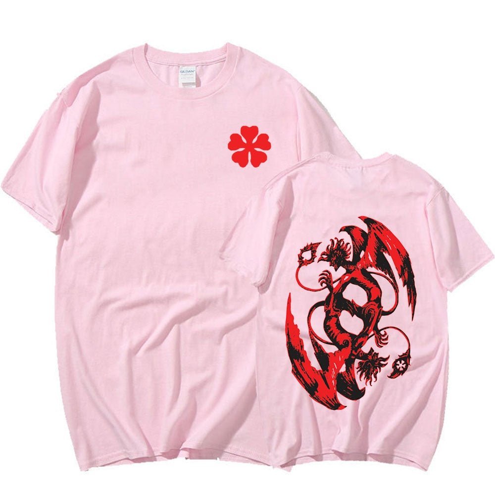 MAOKEI - 5-leaf Clover Long Shirt - 3256804936169983-Black-XS