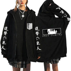 MAOKEI - AOT SweatShirt Levi Serious - 1005004709956251-black802-787-XXS