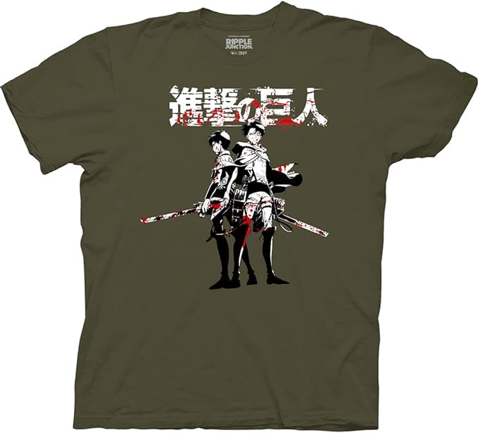 MAOKEI - Attack on Titan Levi Ackerman X Eren Yeager Shirt - B00SHR9G0I
