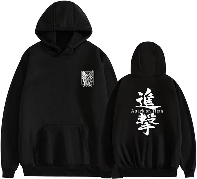 MAOKEI - Attack on Titan Official Kanji Hoodie - B0CKF2GNGQ-2
