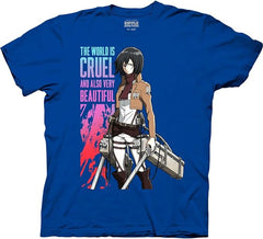 MAOKEI - Attack on Titans Cruel World Quote Epic Shirt - B00U0I3N0G-2