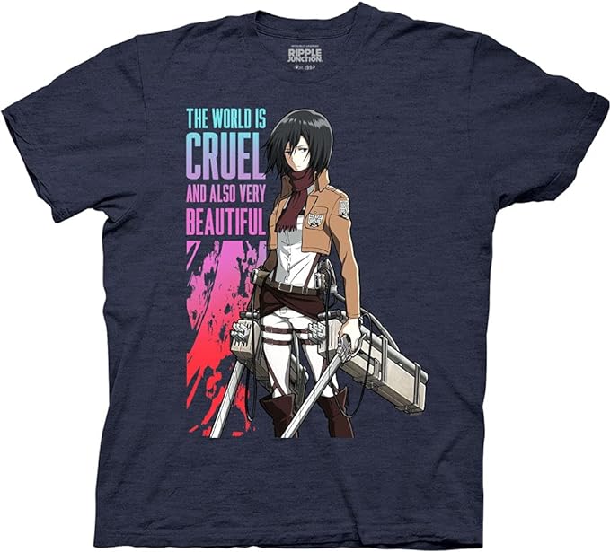 MAOKEI - Attack on Titans Cruel World Quote Epic Shirt - B00U0I3N0G-5