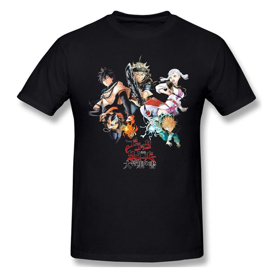 MAOKEI - Black Clover Vintage T-shirt - 1005003497639257-Black-S