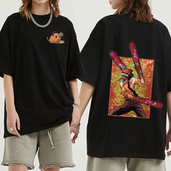 MAOKEI - Chainsaw Man Despair T-Shirt - 1005005124580578-Black-XS