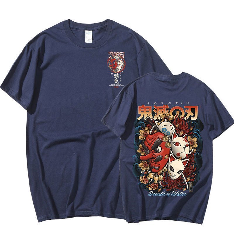 MAOKEI - Demon Slayer Characters Mask Shirt - 1005003668616848-Black-XS