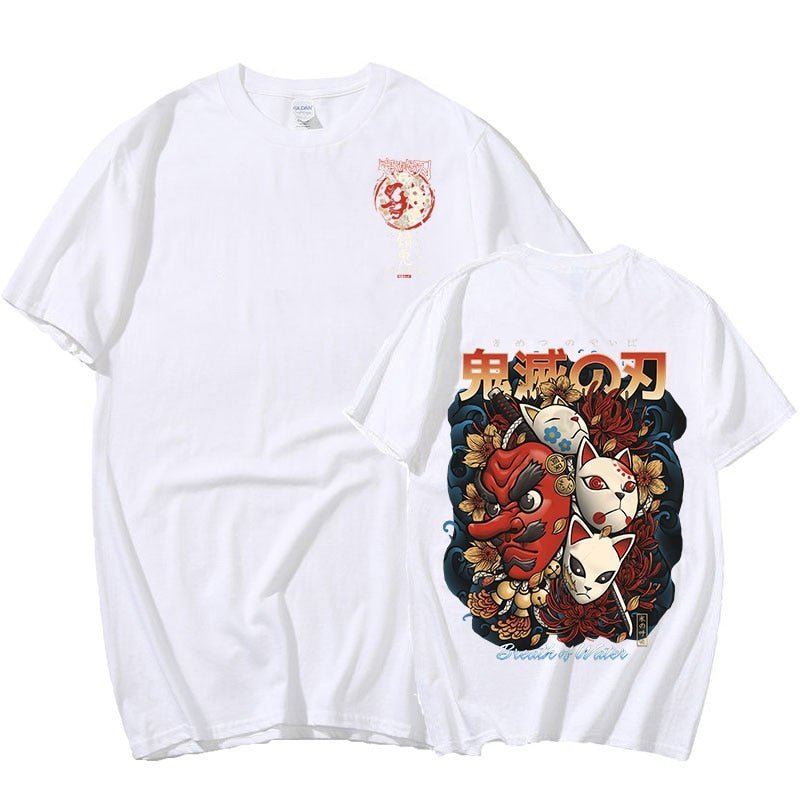 MAOKEI - Demon Slayer Characters Mask Shirt - 1005003668616848-Black-XS