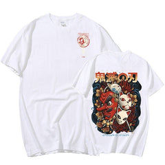 MAOKEI - Demon Slayer Characters Mask Shirt - 1005003668616848-Black-XS
