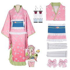 MAOKEI - Demon Slayer Full Mitsuri Cosplay Kimono - B0CFLKSRC9