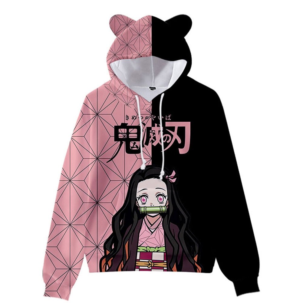 MAOKEI - Demon Slayer Kamado Nezuko Kawaii Hoodie - 1005004359678657-S