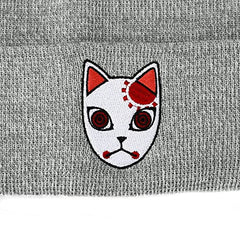 MAOKEI - Demon Slayer Tanjiro Fox Mask Winter Beanie - B0BFQZVG4C