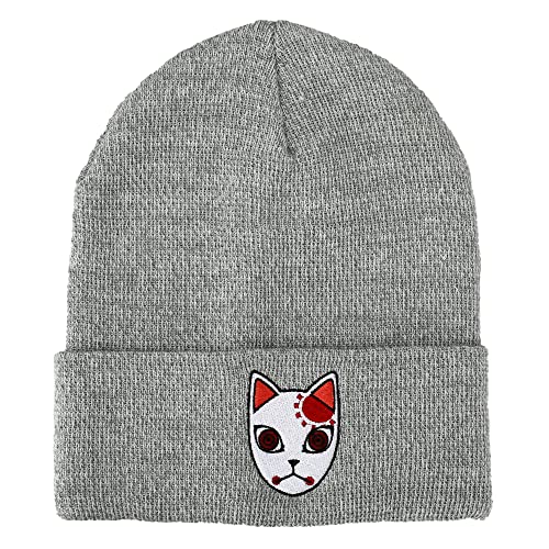 MAOKEI - Demon Slayer Tanjiro Fox Mask Winter Beanie - B0BFQZVG4C