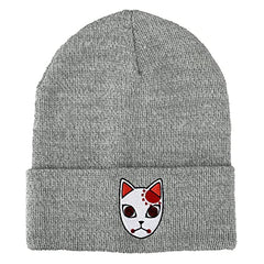 MAOKEI - Demon Slayer Tanjiro Fox Mask Winter Beanie - B0BFQZVG4C