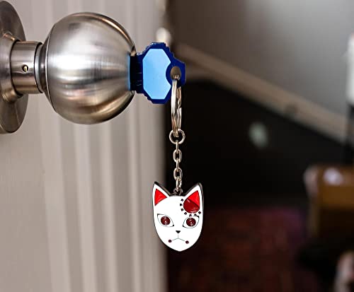 MAOKEI - Demon Slayer Tanjiro Kamado Fox Mask Inspired Keychain - B09L5YNYZ7