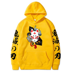 MAOKEI - Demon Slayer Tanjiro Mask Hoodie - 1005003648235539-Yellow-XS