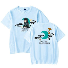 MAOKEI - Demon Slayer Tokitou Muichirou Top Shirt - 1005004408242017-Black-XS