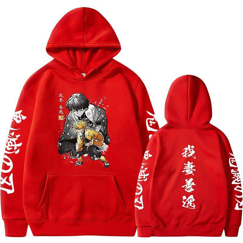 MAOKEI - Demon Slayer Zenitsu First Kata Hoodie - 1005005079266663-Black-S