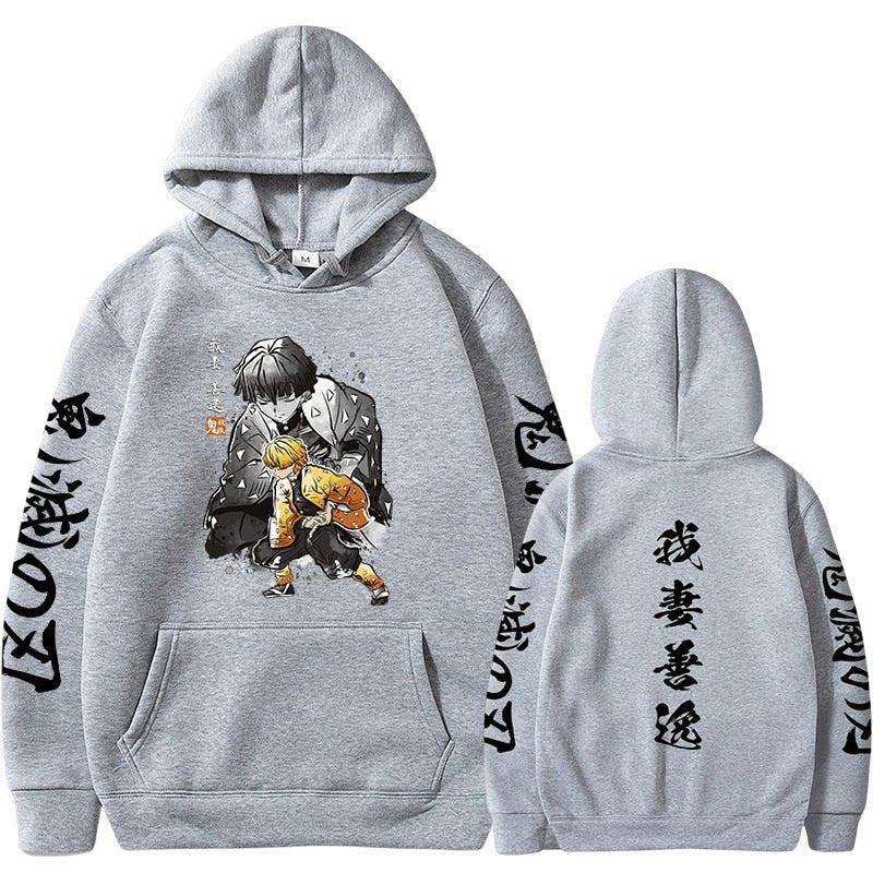 MAOKEI - Demon Slayer Zenitsu First Kata Hoodie - 1005005079266663-Black-S