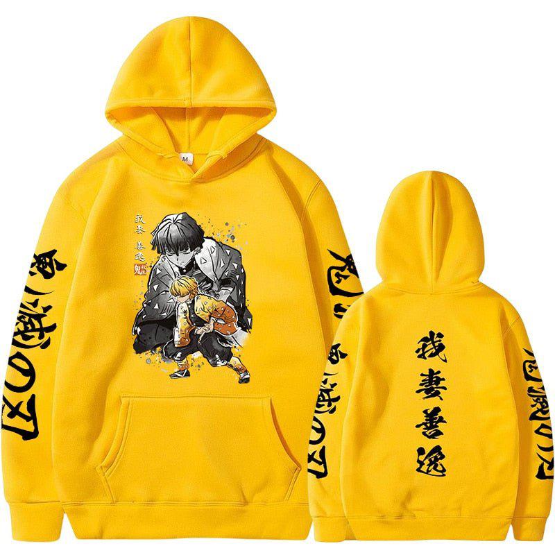 MAOKEI - Demon Slayer Zenitsu First Kata Hoodie - 1005005079266663-Black-S