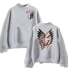 MAOKEI - Eren Titan Form Top Versage Sweatshirt - 1005003580519832-Black-XS