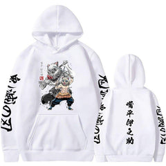 MAOKEI - Inosuke Demon Slayer New Style Hoodie - 1005005079216460-Black-S