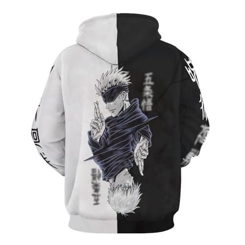 MAOKEI - Jujutsu Kaisen Gojo Satoru Young X Old Age Hoodie - B0CJ5KS6FJ