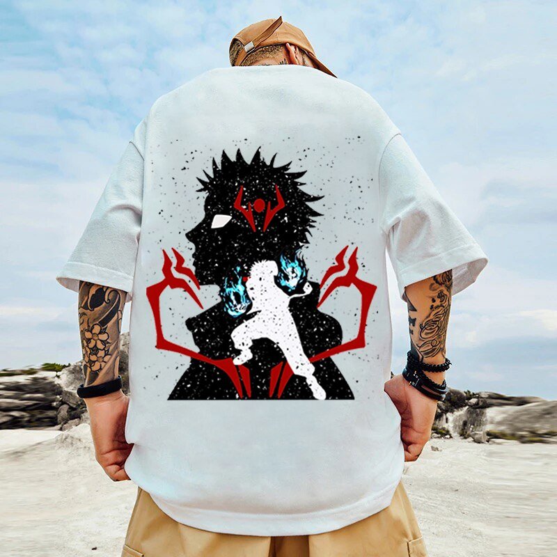 MAOKEI - Jujutsu Kaisen Itadori Character Emblem T Shirt - 1005004749654716-WT-jujutsu530h-j542-XXS