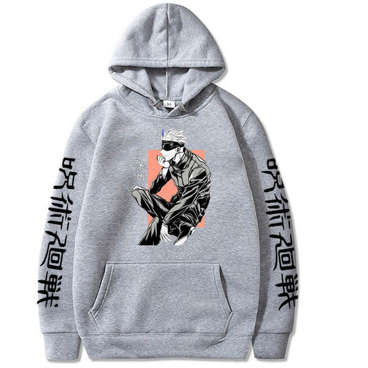 MAOKEI - Jujutsu Kaisen Satoru Think Hoodie - 1005001952392613-Black-XS