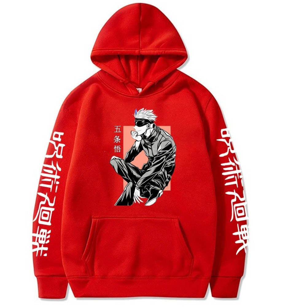 MAOKEI - Jujutsu Kaisen Satoru Think Hoodie - 1005001952392613-Black-XS