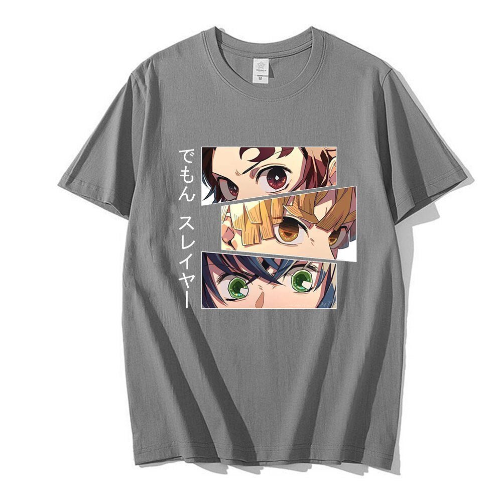 MAOKEI - Kamado Team Zoom Eyes Shirt - 1005003898010653-Dark Gary-XS