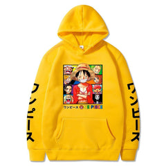 MAOKEI - Monkey D. Luffy Basic Smile Hoodie - 1005002536969125-Black-S