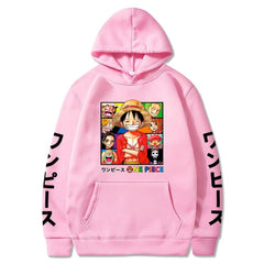 MAOKEI - Monkey D. Luffy Basic Smile Hoodie - 1005002536969125-Black-S