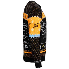 MAOKEI - Naruto Chibi Ramen Holiday Snowflakes Christmas Sweater - B0CKKHN266