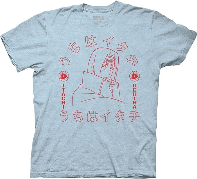 MAOKEI - Naruto Shippuden Itachi Uchiha Sharingan Kanji Shirt - B0B338V6CK-2