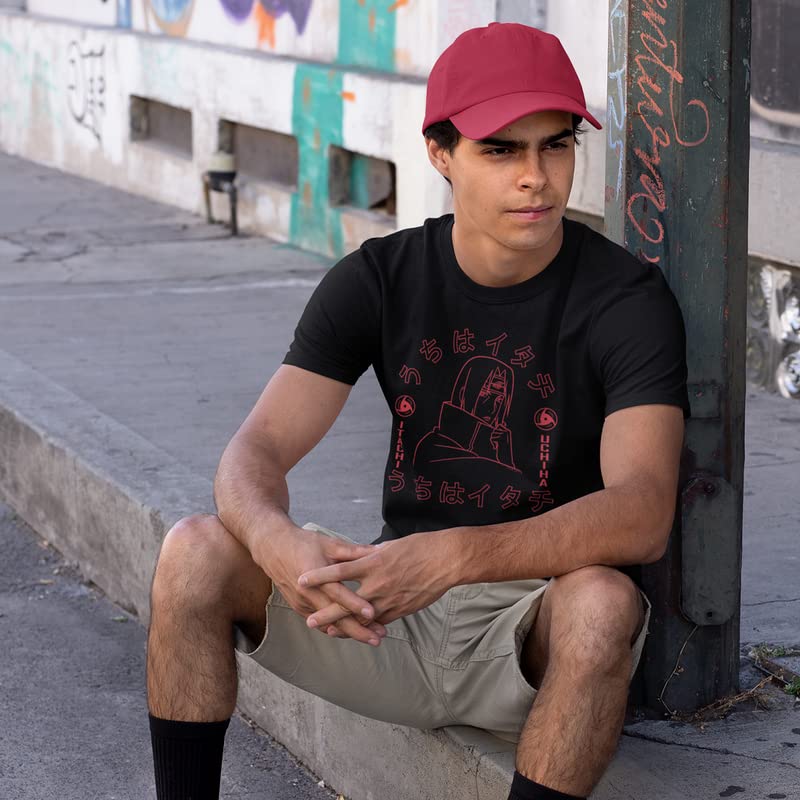 MAOKEI - Naruto Shippuden Itachi Uchiha Sharingan Kanji Shirt - B0B338V6CK-5