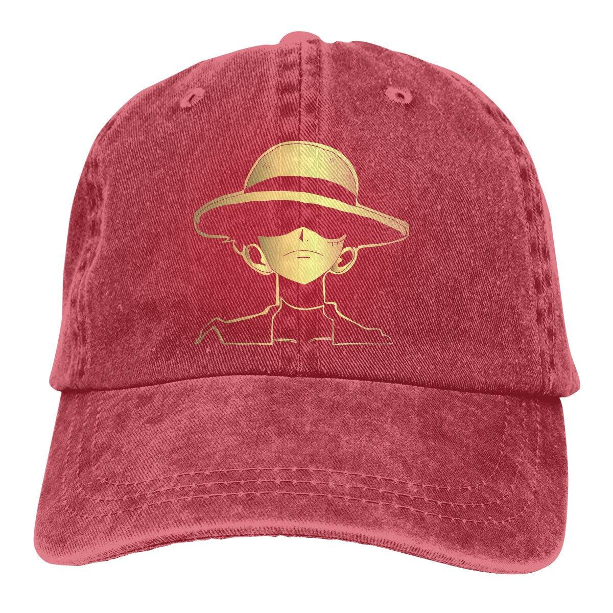MAOKEI - One Piece Golden Luffy Cap - 1005004590011768-Red-One Size