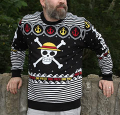 MAOKEI - One Piece Official Anime Logo Christmas Sweater - B09YMTYNCV