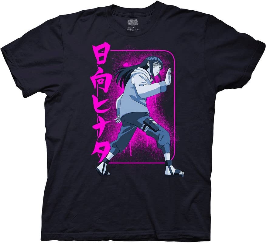 MAOKEI - Hinata Hyuga Pink Chakra Attack T-Shirt - B0B4M4QSF2