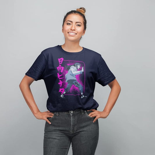 MAOKEI - Hinata Hyuga Pink Chakra Attack T-Shirt - B0B4M4QSF2