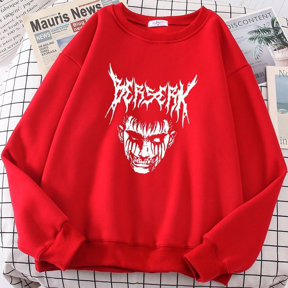 MAOKEI - Terrifying Devil Berserk SweatShirt - 1005004536732049-Beige-S-China