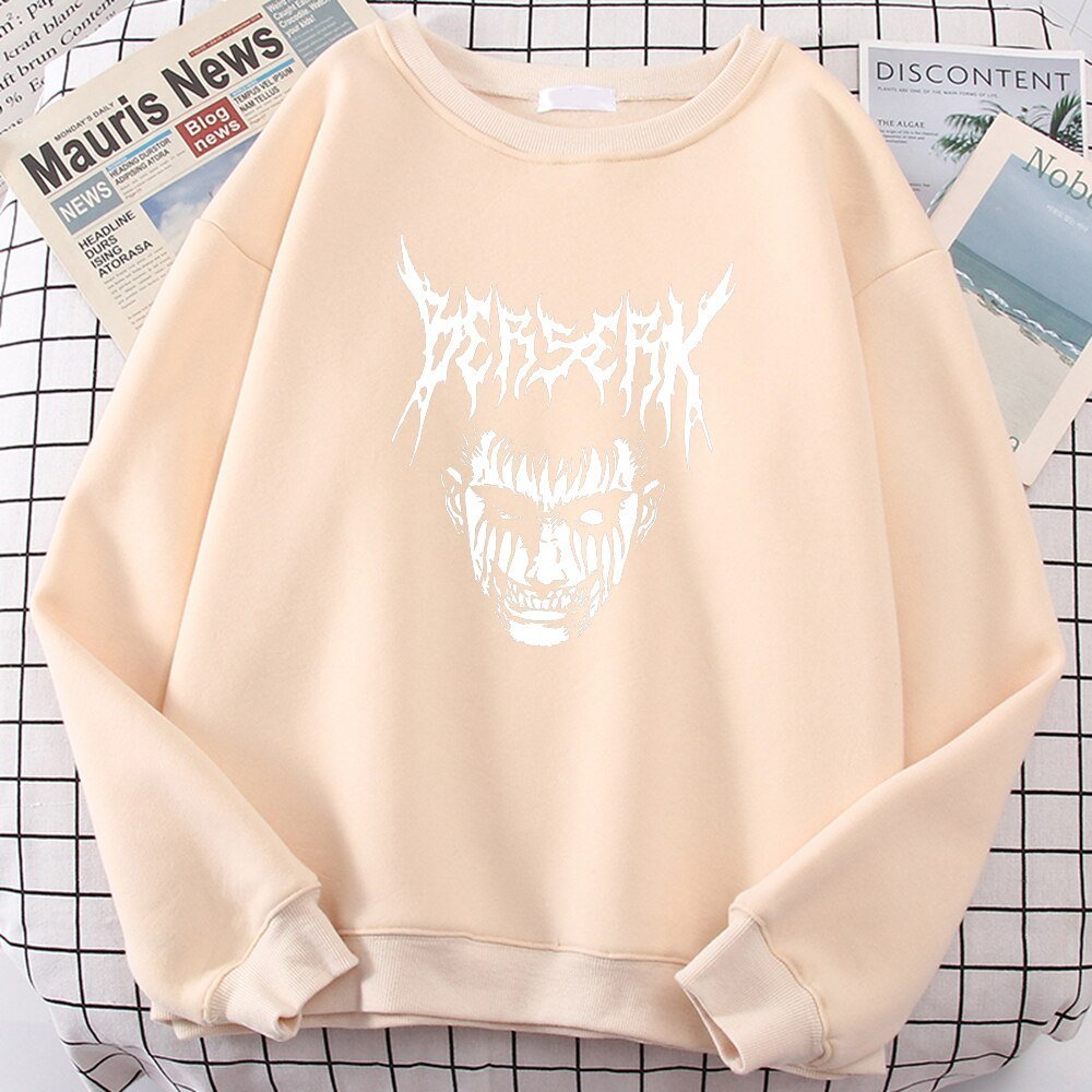 MAOKEI - Terrifying Devil Berserk SweatShirt - 1005004536732049-Beige-S-China
