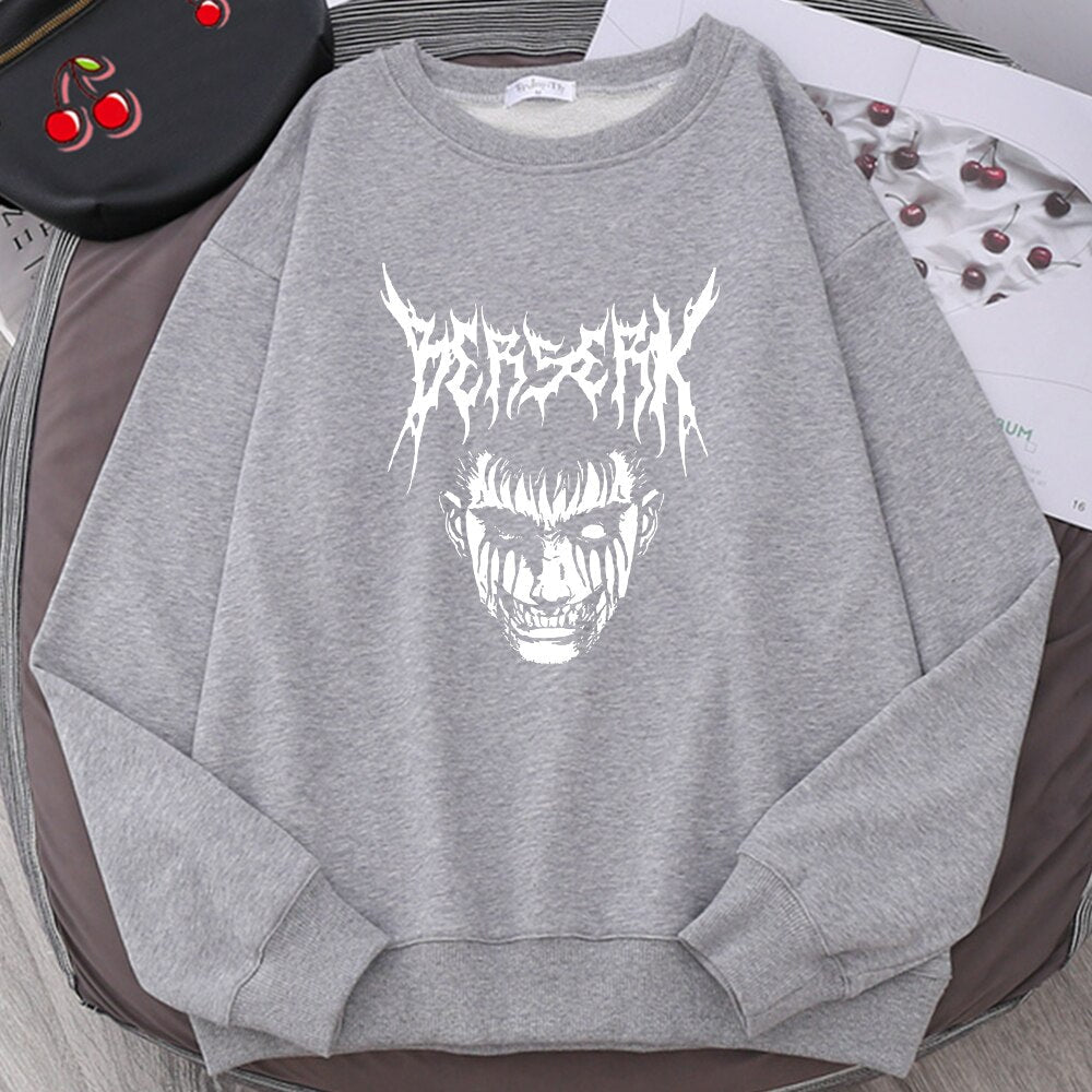 MAOKEI - Terrifying Devil Berserk SweatShirt - 1005004536732049-Beige-S-China