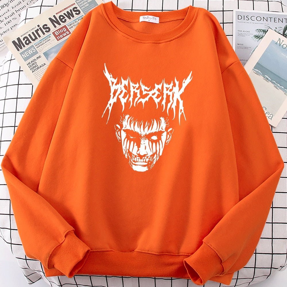 MAOKEI - Terrifying Devil Berserk SweatShirt - 1005004536732049-Beige-S-China