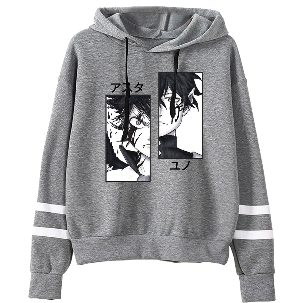 MAOKEI - Trendy Black Clover Hoodie - 1005003718951807-Black-XXS