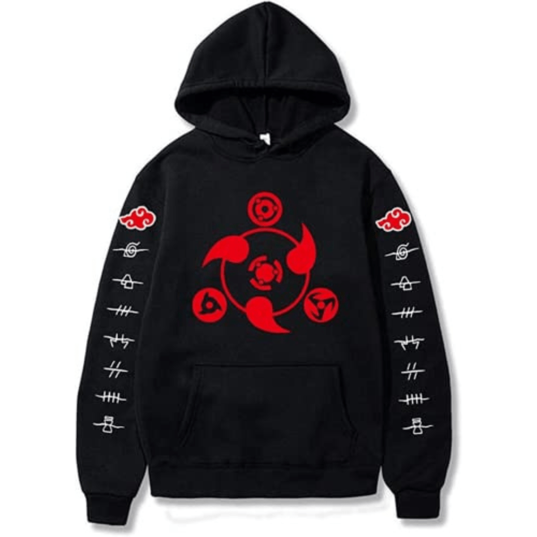 MAOKEI - Uchiha Mangekyou Sharingan Red Shade Hoodie - B0BB7Q3SCD