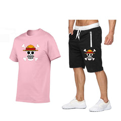 One Piece Mugiwara Symbol Short Sleeves+Pants Clothes