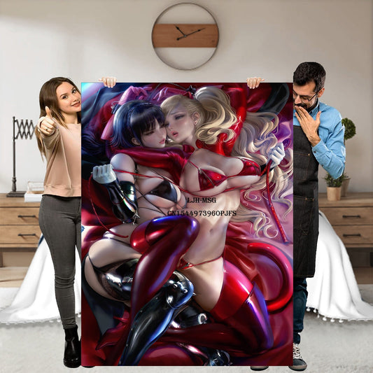 MAOKEI - 3D Ecchi Blanket Game Sister Style 1 - 1005003689048513-Poster Blanket-100x125cm