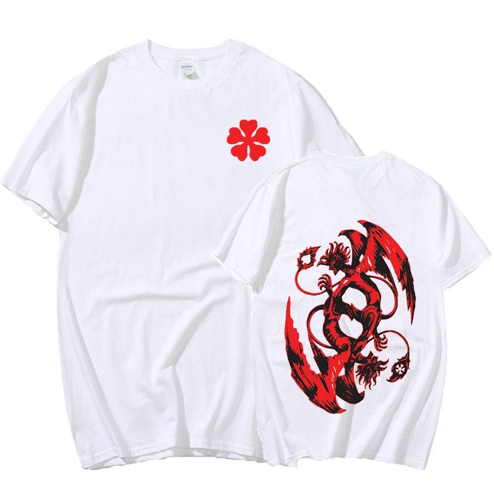 MAOKEI - 5-leaf Clover Long Shirt - 3256804936169983-Black-XS