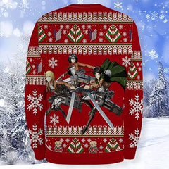 MAOKEI - AOT Ackerman Team Epic Christmas Sweater -