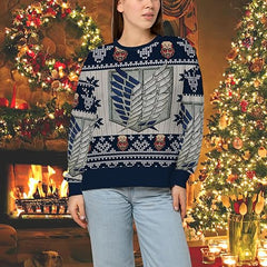 MAOKEI - AOT Emblem Christmas Sweater Style 1 -