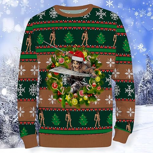 MAOKEI - AOT Eren Yaeger Rage Epic Christmas Sweater -